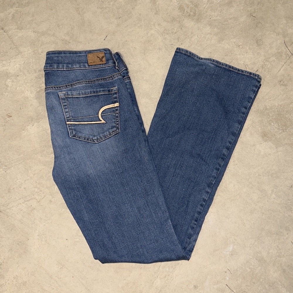 american eagle flare & wide leg jean pant
